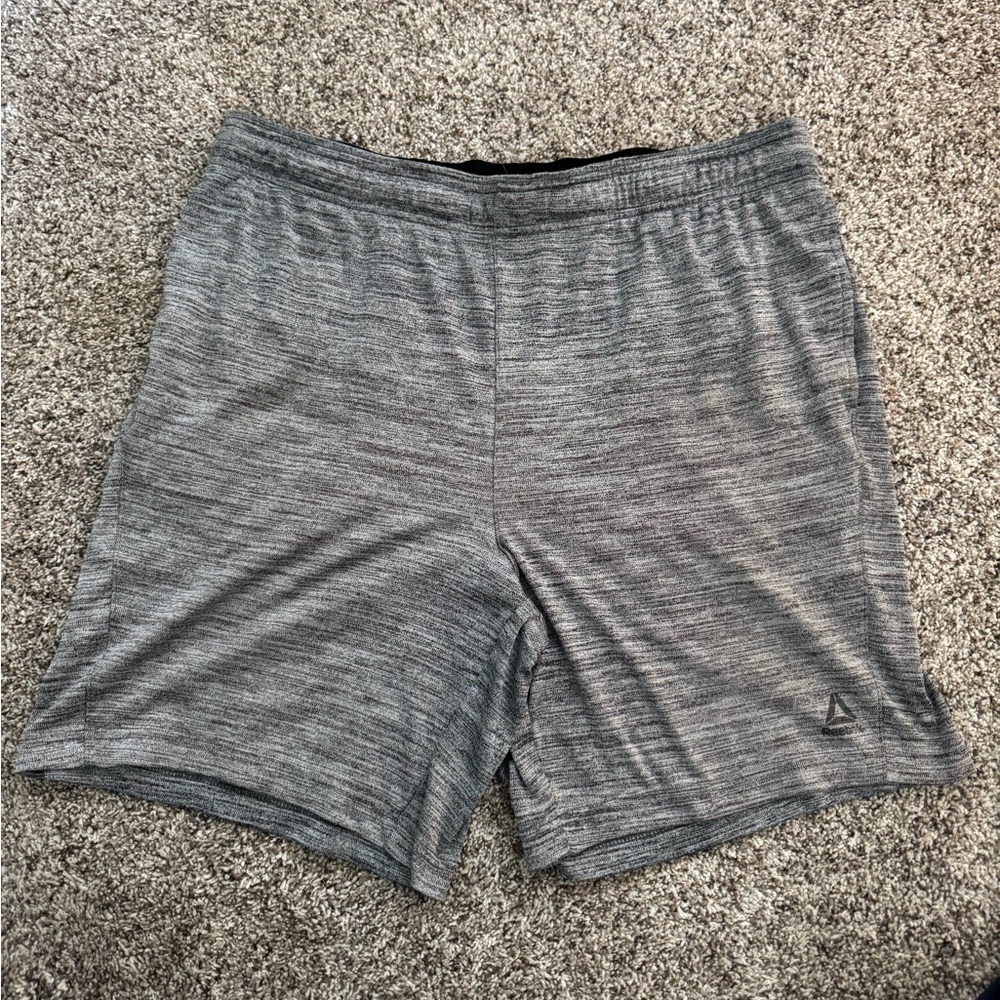 Reebok Men's Heathered Gray Athletic Shorts